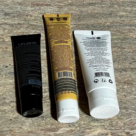 New 3-Piece Pure by Mudmasky scrub for the underarms, Codi lotion & Lifusha mask